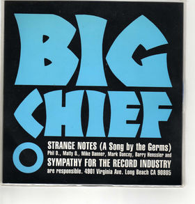 Big Chief - Strange Notes - Blue vinyl 1 sided hand etched on Sympathy For The Record Industry
